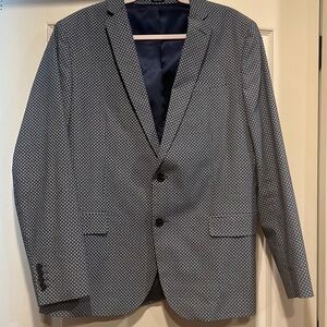 Navy Blue Floral Suit Jacket/Blazer